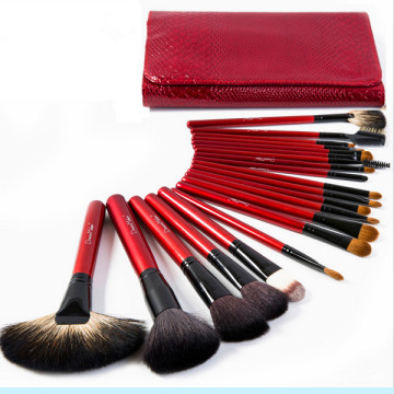 Professional Goat Hair Cosmetic Makeup Brushes 21PCS for Eyebrow Blending